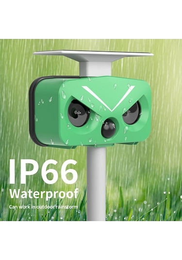 Besthome1 Qianfan Caydırıcı Kedi Kovucu Ultrasonik Güneş Kuş Caydırıcı Beyaz Renk