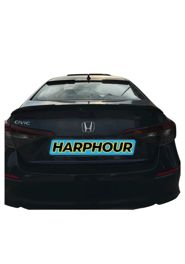 Honda Civic 2022+ Fe1 Bagaj Üstü + Cam Üstü Spoiler 2 Li Set İthal Pianoblack Abs Plastik