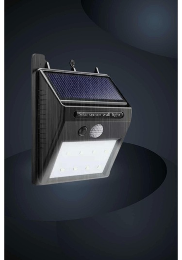 Bahçe Aydınlatma Sensörlü Güneş Enerjili Duvar Lambası 40 Led Işık Çok Renkli