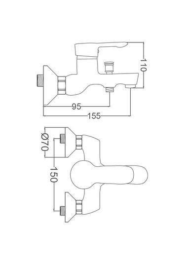 Gms Zümra Mix Banyo Bataryası Krom Zm103 Krom