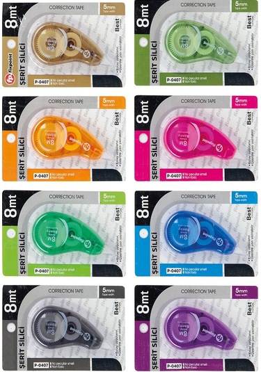 Şerit Daksil 5mmx8 Metre 8 Adet Şerit Düzeltici Fixpoint Şerit Silici Yazı Silici Büro Ofis Okul