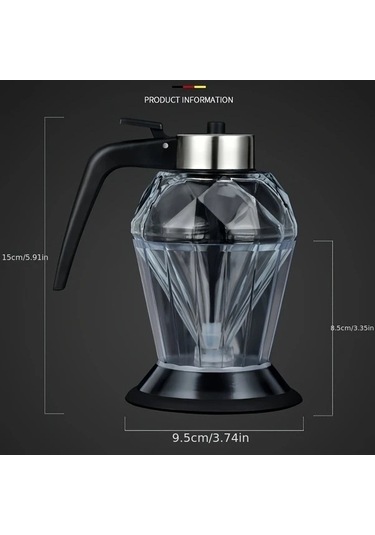 Trendooze Gaojunshop01 Sızıntı Önleyici Cam Yağ Bal Dispanseri, Mutfak Aksesuarı Cam