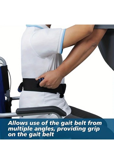 Willowhaven Siyah Ergonomik Transfer Kemeri 3 Tutacaklı Yaşlı Ve Hasta Güvenli Hareket