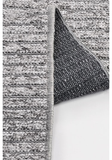 Lidya Bukle Gri Çizgili Halı Kaydırmaz, Kadife Hissi, Kolay Temizlik, Antibakteriyel, Modern Gri