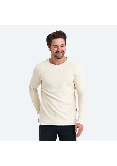 The Crow BRUCE WILLIS Erkek  Ekru Sweatshirt