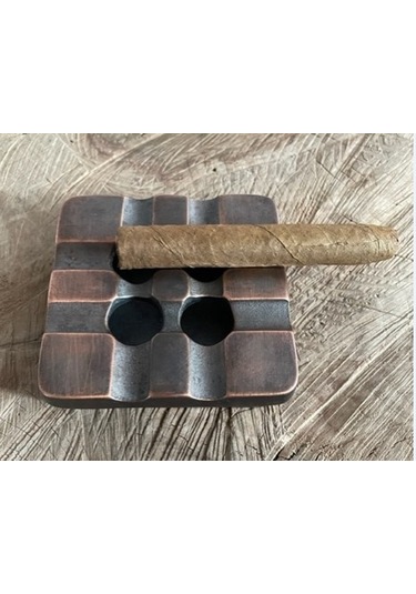 Antik Pirinç Küllük Puro Küllüğü Siğara Küllük 10 10cm