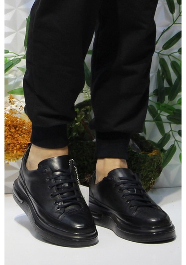 M.p 242 1870 Siyah Rahat Hakiki Deri Erkek Ayakkabı 001