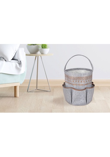 Derili 6 Cepli Sepet Organizer Çanta Gri 103914