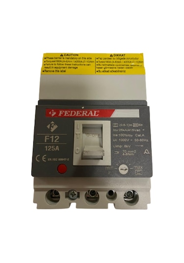 Federal F12 125A Ayar Sahalı Kompakt Şalter