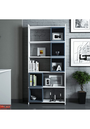 Variant Variant Box Kitaplık - Beyaz / Mavi