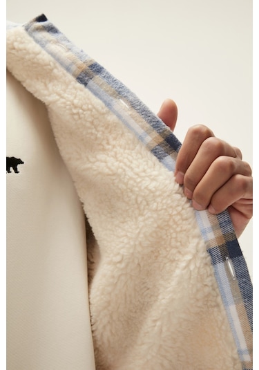 Bad Bear Thomas Mavi Kareli Erkek Oduncu Gömlek Ceket-mavi Mavi