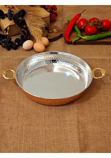 Modabakır Büyük Boy Bakır Tava 27 Cm Model:852741p Bakır