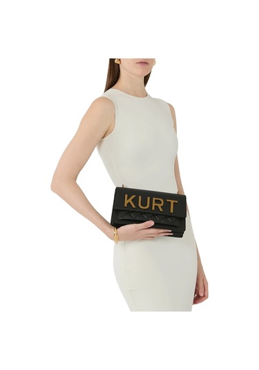 Kurt Geiger Shoreditch East West %100 Deri Kadın Omuz Çantası Siyah