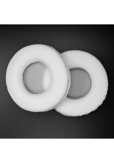 Youtek Beyaz 80mm Kulaklık Külaklıkları - Edıfıer H800, Yamaha Yh100, Ath-ws70/99/77, Mdr-v55 İçin Yer Değiştirme Seti - Pu Deri Ve Hafıza Köpüğü - Ses Kalitesini Artırır Beyaz