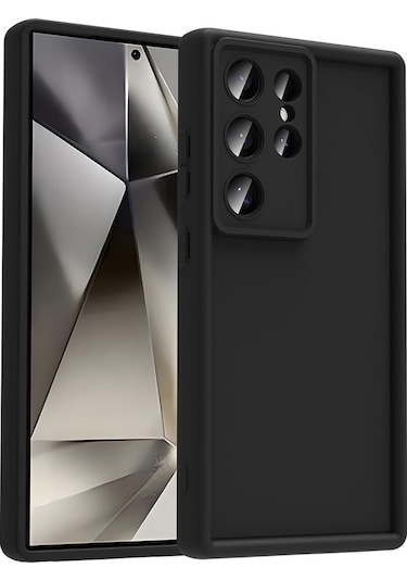 Effox Galaxy Uyumlu S24 Ultra Kılıf Kamera Korumalı Ananas Kapak - Siyah Siyah