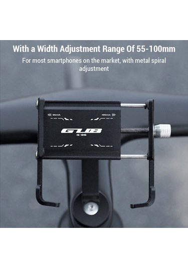 Gub Bisiklet Telefonu Montajı Alüminyum Alaşımlı Telefon G-96 Siyah