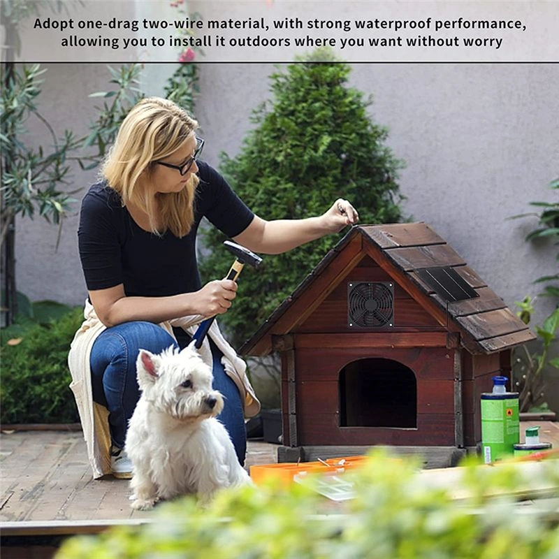 Anjiexun 10w Güneş Enerjili Fan, Güneş Enerjili Havalandırma Egzoz Fanı Yüksek Hızlı Hava Akışı Dış Kiti, Tavuk Kümesleri, Seralar, Kulübeler İçin 1 Fan