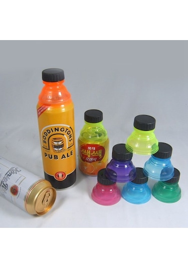 Adet Kapak Kapağı Dönüştürme Kutuları Şişelere Dönüştürün-yeniden Kullanılabilir Geçmeli Üstler Çok Renkli