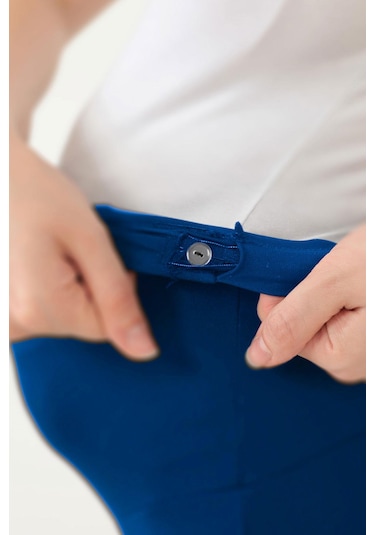 Lacivert Yüksek Bel Hamile İspanyol Paça Kadın Tayt