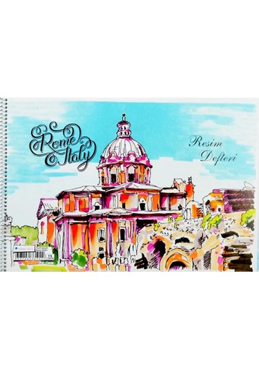 Sim 35 50 Cm 15 Yaprak Karton Kapak Spiralli Resim Defteri