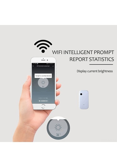 Gajeena Akıllı Wifi Işık Sensörü - Otomatik Perde Ve Aydınlatma Kontrolü İle Enerji Tasarrufu 1 Adet