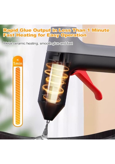 Geeksen 3.7v Sıcak Eriyik Tutkal Makinesi Seti 30s Hızlı Ön Isıtmalı Mini Tutkal Makines Silikon Tabancası