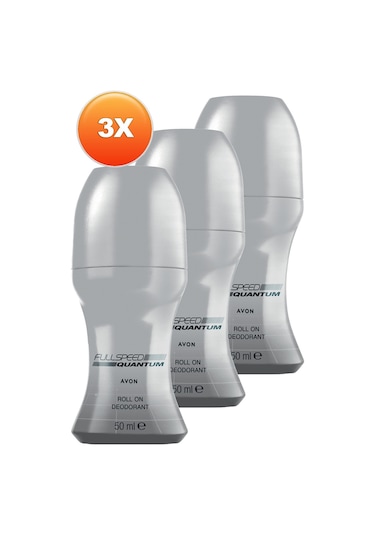 Avon Full Speed Quantum Erkek Roll-On Deodorant 3 x 50 ML