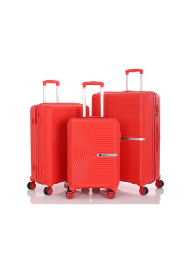 Mçs Üçlü Polipropilen Valiz Seti V374 S21yy1000006-set 00004 Kırmızı