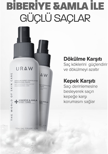 Uraw Biberiye & Amla Özlü Yenileyici Saç Toniği 125 ML