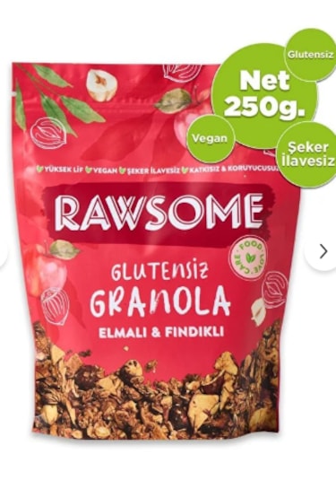 Glutensiz Elmalı & Fındıklı Granola 250 G
