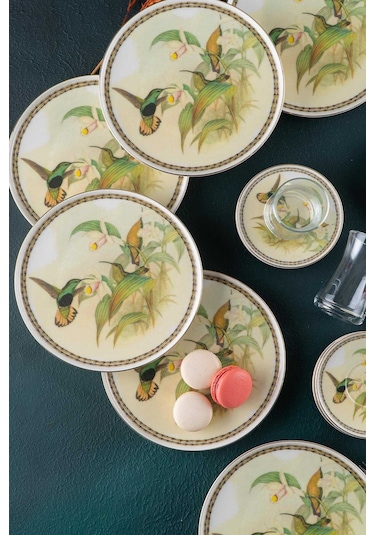 Acar Orina 18 Parça Porselen İkram Seti Çok Renkli