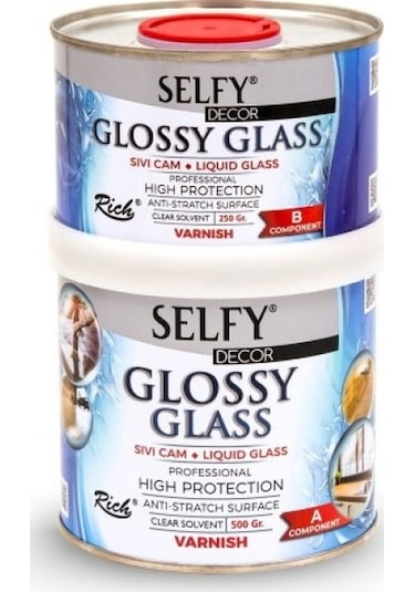 Rich Selfy Decor Glossy Glass Sıvı Cam 1000+500 gr.