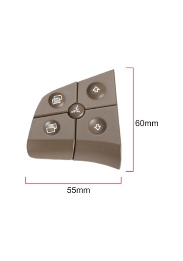 Teltree Mercedes Ml W164/b W245/r Serisi 5 Tuşlu Kahverengi Direksiyon Fonksiyon Anahtarı - Dayanıklı Abs+pc Malzeme 1-gang