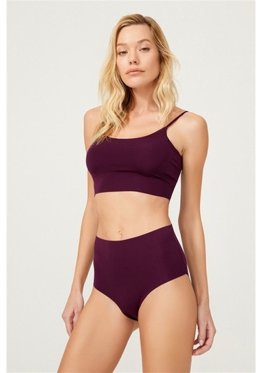 Yüksek Bel Basic Lazer Kesim Bikini Külot 7'Li Paket - 2-Çok Renkli-M Çok Renkli