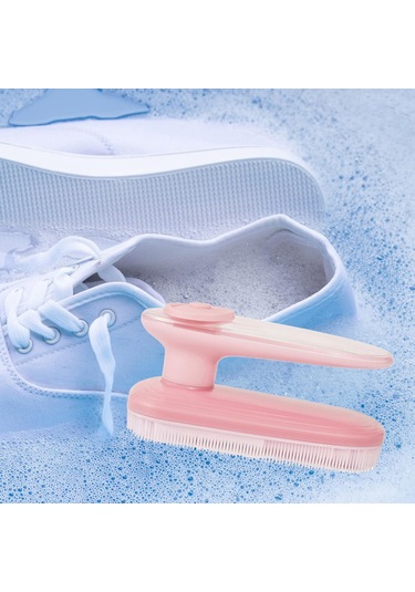 Homyl Temizleme Fırçası Yumuşak Kıllar Ayakkabı Fırçalama Pembe