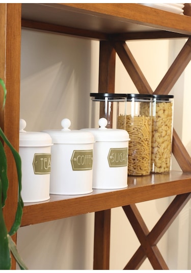 The Mia Çay Şeker Kahve Kavanozu 1,70 Lt Beyaz