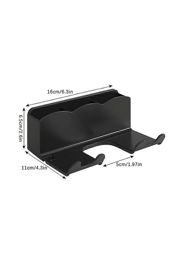 Ganzhoushop Saç Kurutma Makinesi Rafı, Duvara Monte Banyo Saç Kurutma Makinesi Rafı Düzenleyici Matkapsız Kurutma Makinesi Askısı Banyo Dekorusiyah Çok Renkli