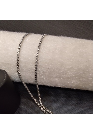 925 Ayar Gümüş Erkek Kolyesi-uzunluk Seçenekli-şık Tasarım-65cm/3mm Gümüş