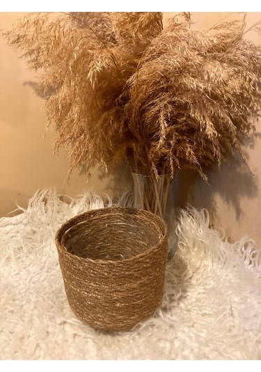 2li Hasır Silindir Saksılık Küçük Boylar