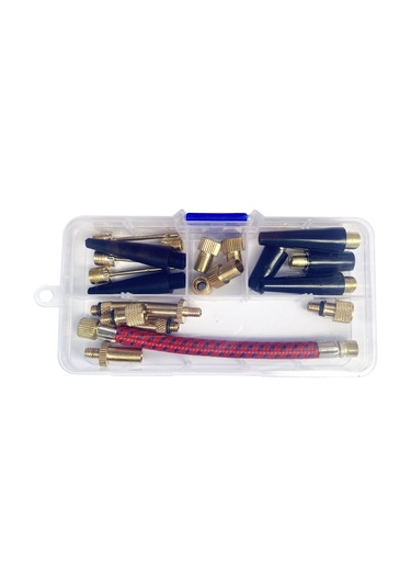 Qingmipy 21 Parça Bakır Lastik Valf Adaptör Seti - Bisiklet, Futbol, Basketbol, Yüzme Halka Ve Havlu Yatağı İçin Enflasyon Aleti Altın