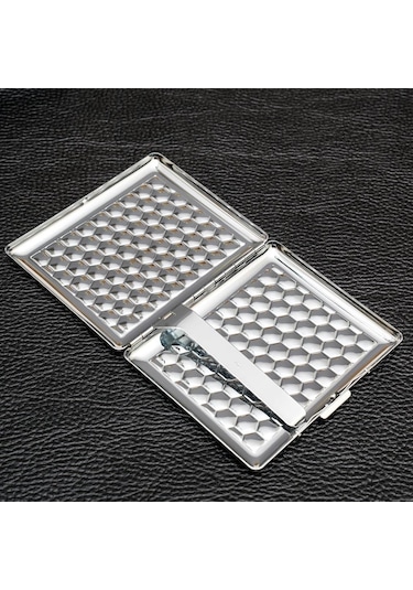 Giftbox Petek Desen Metal Sigara Tabakası