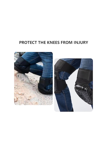 Samdoo Profesyonel Dizlik - Kaymaz Pvc Diz Pedi, İnşaat Ve Bahçe İşleri İçin Siyah