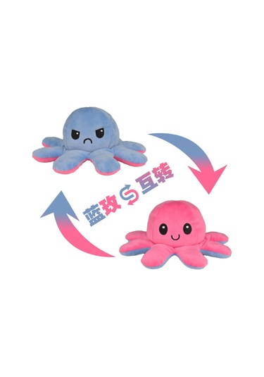 Monyee Çift Taraflı Devriye Oynatabilir Ahtapot Bebek Yüz Değiştirme Oyuncak Yumuşak Peluş Oyuncağı 11-20cm Toptan Satış Diğer