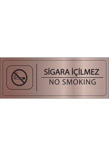 Mayeka Sigara İçilmez İsimlik Bronz Metal Kapı İsimliği Levhası Yönlendirme Tabelası