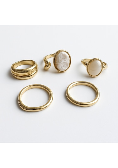 Çoklu Yüzük Seti Gold 41364531