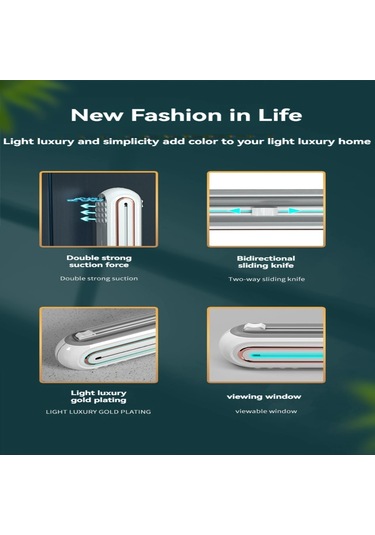 Fortunelane Beyaz Abs Lüx Manyetik Manta Kesici, Ev Kullanıma İki Yönlü Kayar Bıçaklı, Hafif Ve Şık Tasarım, Pratik Özellikli Be Beyaz