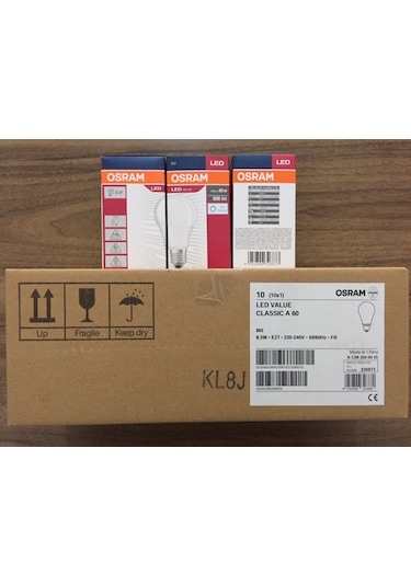 Osram 8.5W Led Ampul E27 Beyaz Işık 6500K 806Lm -- Yeni Seri --