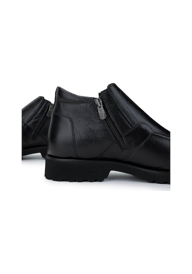 Tamer Tanca Erkek Hakiki Deri Siyah Floter Casual Bot 183 41351 Erk Bot Sk24-25 Sıyah Fltr Siyah Siyah