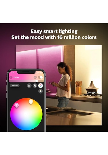 Philips Hue Akıllı LED Şerit 1 mt. V4 (Güç Adaptörü Dahil Değildir)