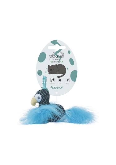 M-pets Plume Peaock Catnipli Kedi Oyuncağı Blue